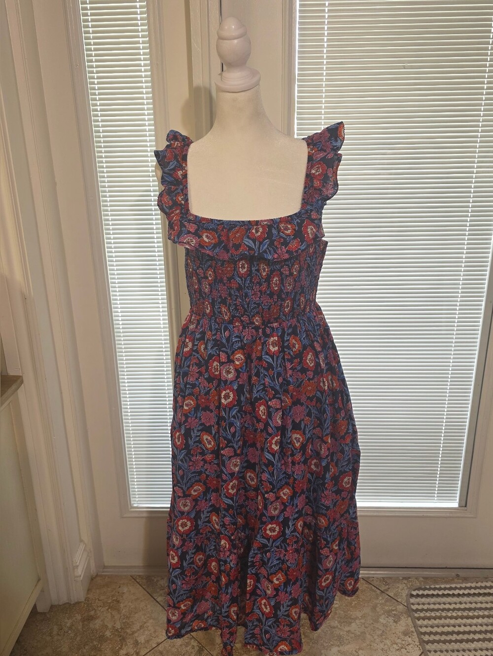 Vineyard Vines Floral Smocked Midi Dress Size Medium
